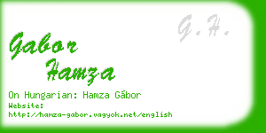 gabor hamza business card